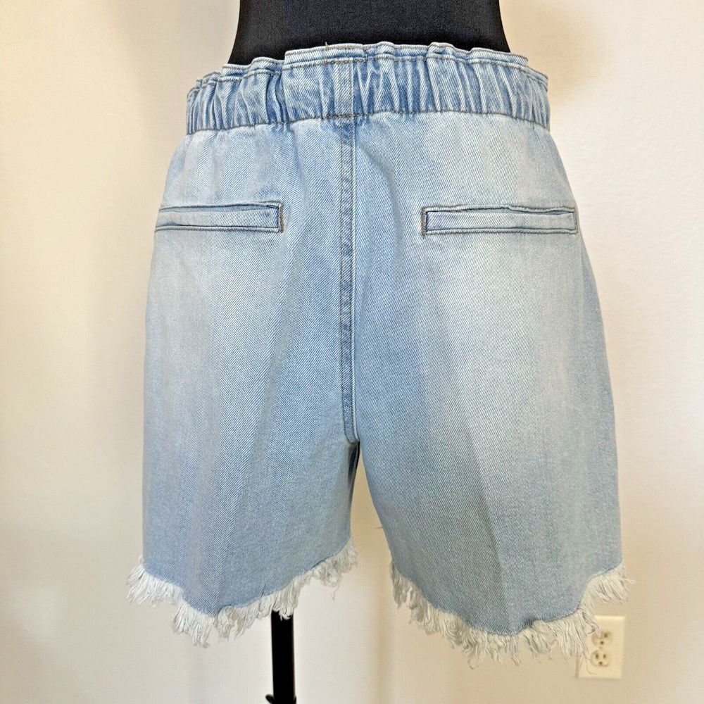 Celebrity Pink Paperbag Jean Shorts High Rise Comfy Boyfriend Fit Raw Hem Small - Picture 2 of 13